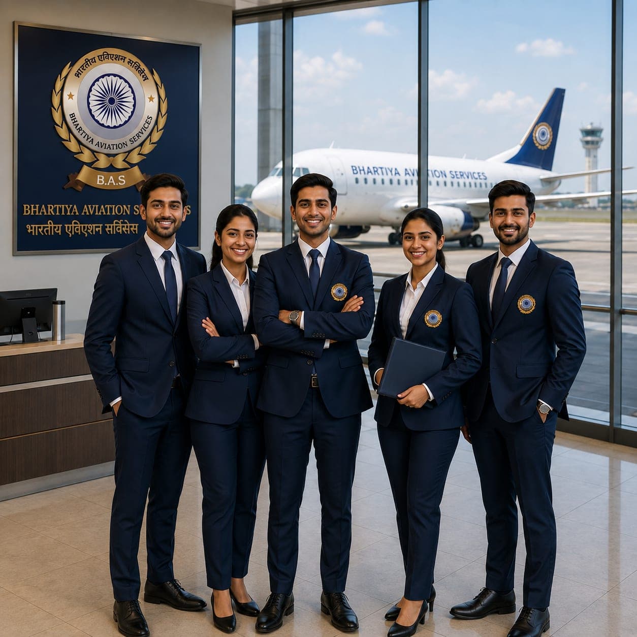 The BAS team at the terminal
